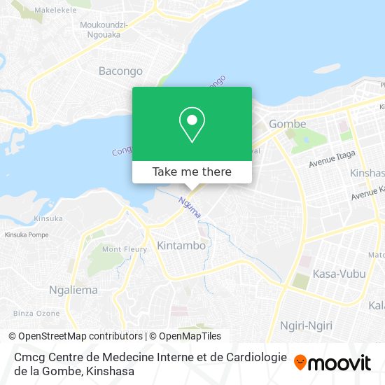 Cmcg Centre de Medecine Interne et de Cardiologie de la Gombe map