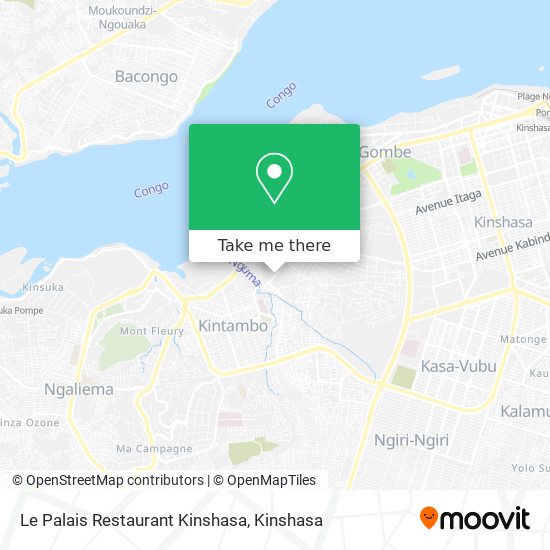 Le Palais Restaurant Kinshasa map