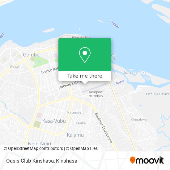Oasis Club Kinshasa map