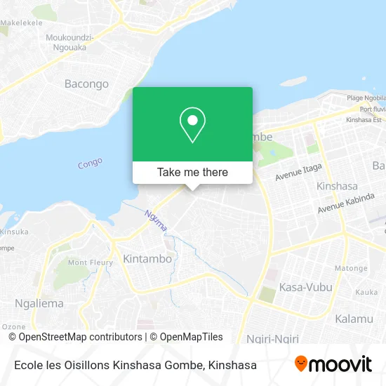 Ecole les Oisillons Kinshasa Gombe map