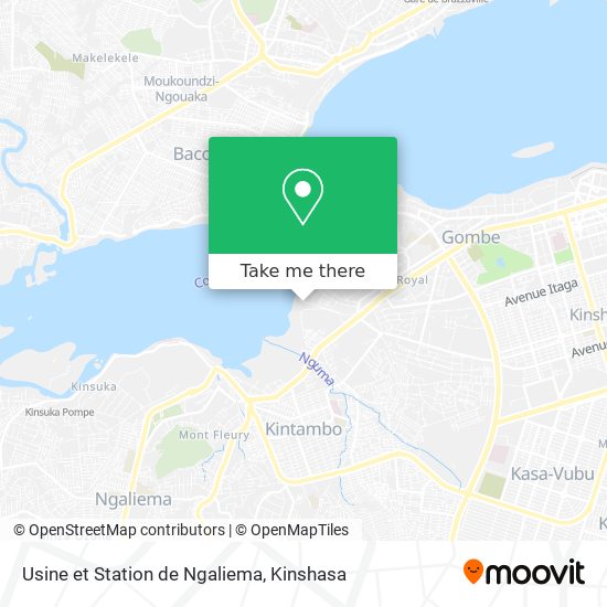 Usine et Station de Ngaliema map