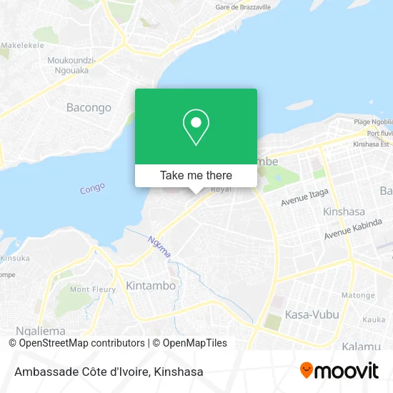 Ambassade Côte d'Ivoire map