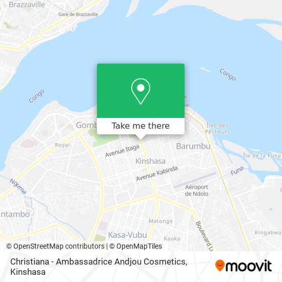 Christiana - Ambassadrice Andjou Cosmetics map