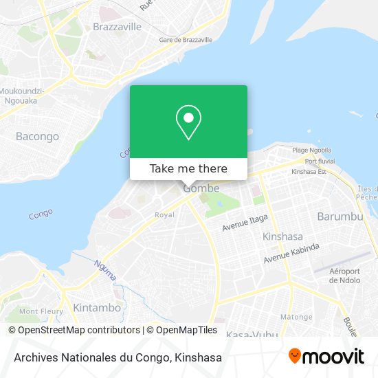 Archives Nationales du Congo map