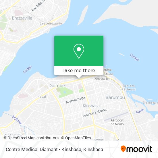 Centre Médical Diamant - Kinshasa map