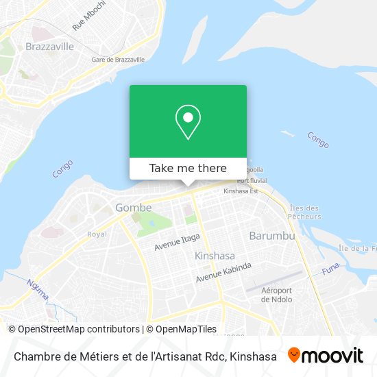 Chambre de Métiers et de l'Artisanat Rdc map