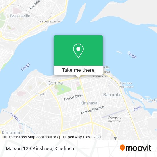 Maison 123 Kinshasa map