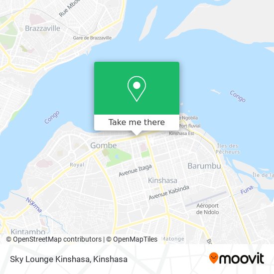 Sky Lounge Kinshasa map