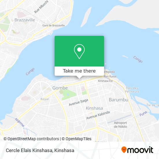 Cercle Elaïs Kinshasa map