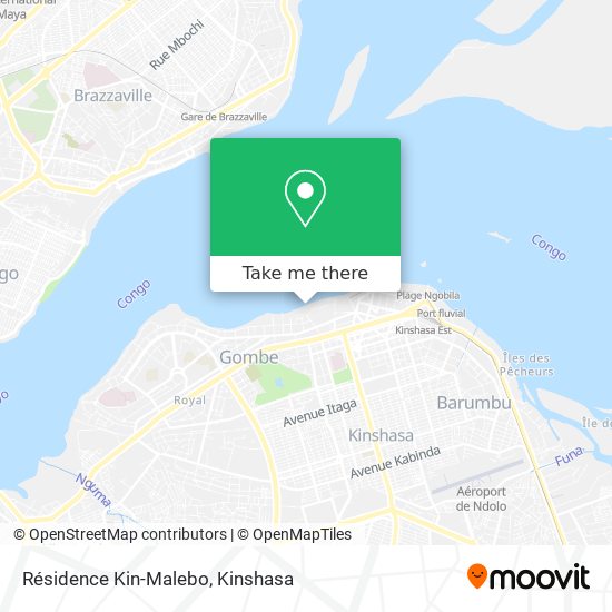 Résidence Kin-Malebo map