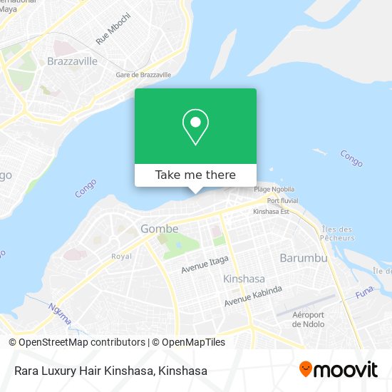 Rara Luxury Hair Kinshasa map