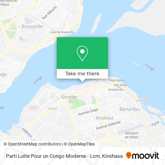 Parti Lutte Pour un Congo Moderne - Lcm map