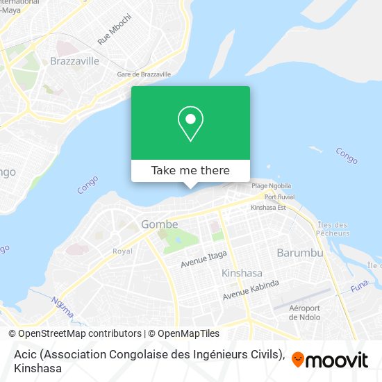 Acic (Association Congolaise des Ingénieurs Civils) map
