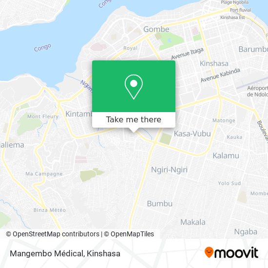 Mangembo Médical map