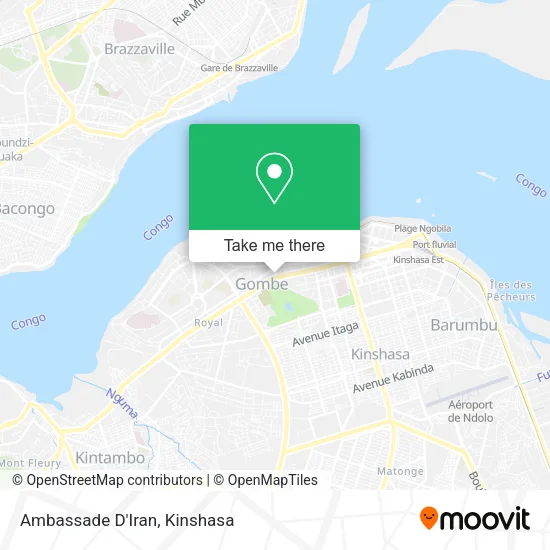 Ambassade D'Iran map