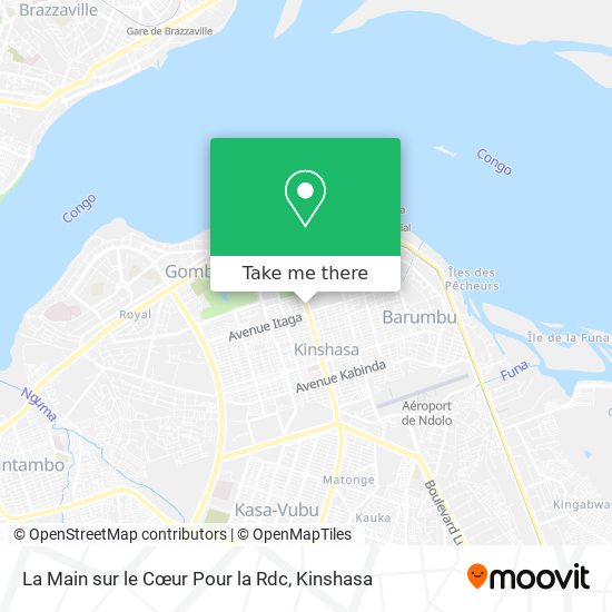La Main sur le Cœur Pour la Rdc map