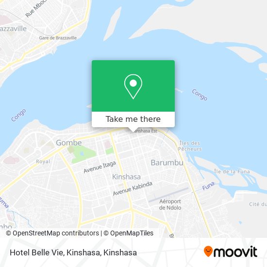 Hotel Belle Vie, Kinshasa map