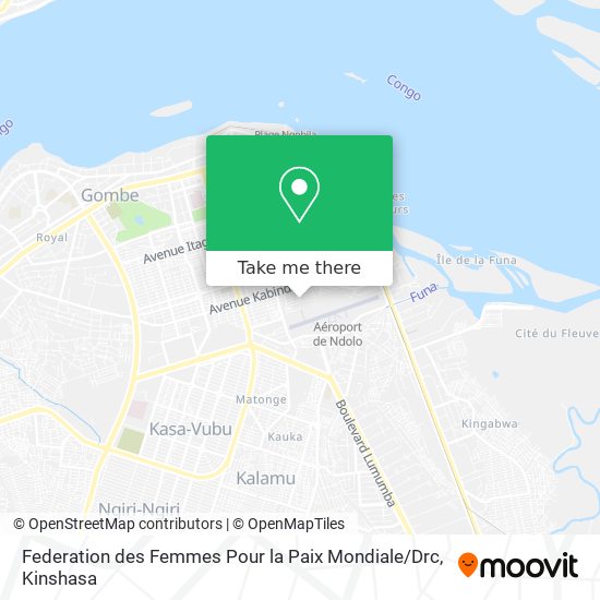 Federation des Femmes Pour la Paix Mondiale / Drc map