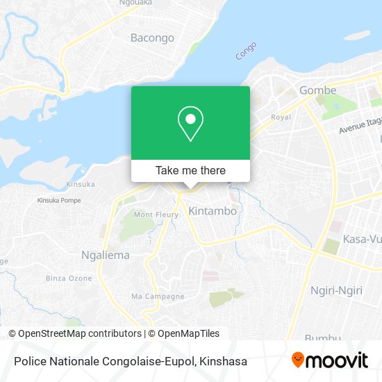 Police Nationale Congolaise-Eupol map