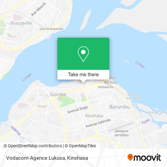 Vodacom-Agence Lukusa map