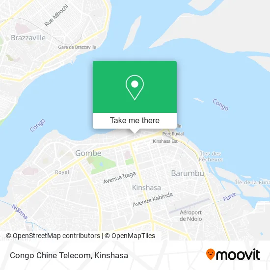 Congo Chine Telecom map