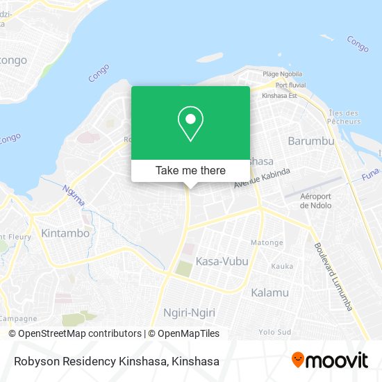 Robyson Residency Kinshasa map