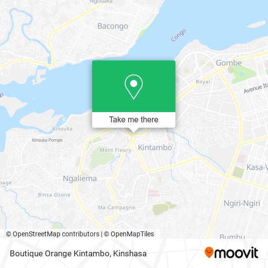 Boutique Orange Kintambo map