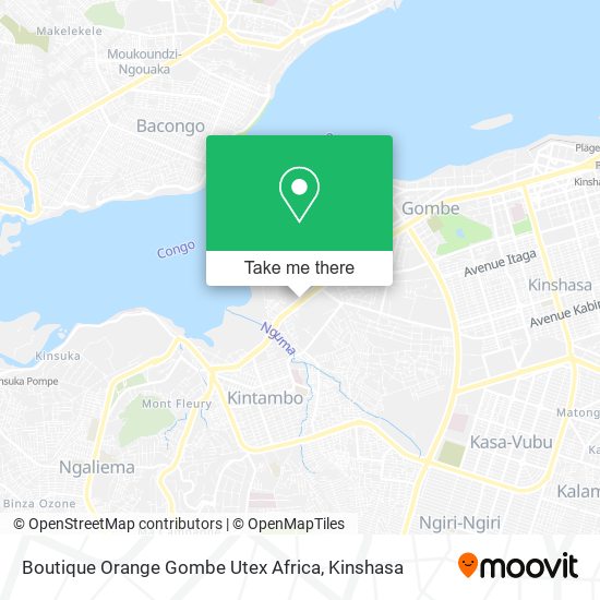 Boutique Orange Gombe Utex Africa map