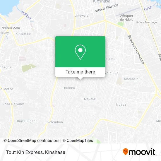 Tout Kin Express map