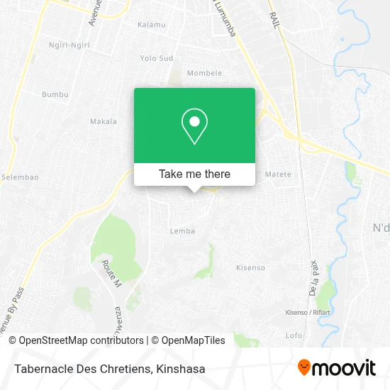 Tabernacle Des Chretiens map