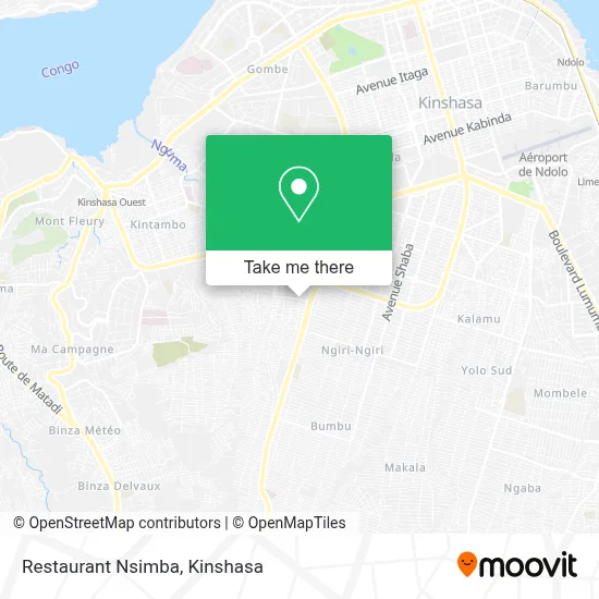 Restaurant Nsimba map