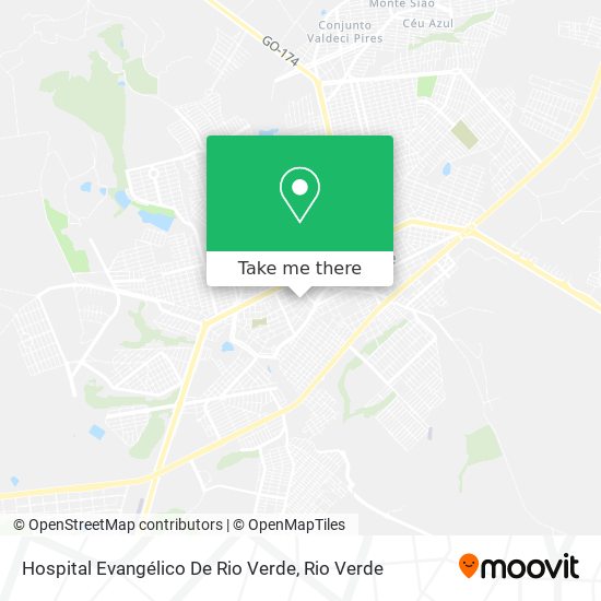 Hospital Evangélico De Rio Verde map