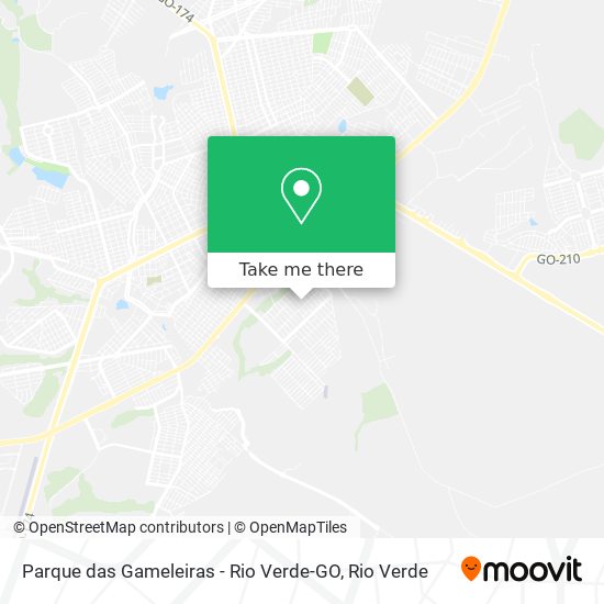 Mapa Parque das Gameleiras - Rio Verde-GO