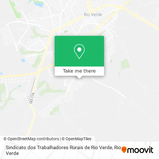 Sindicato dos Trabalhadores Rurais de Rio Verde map
