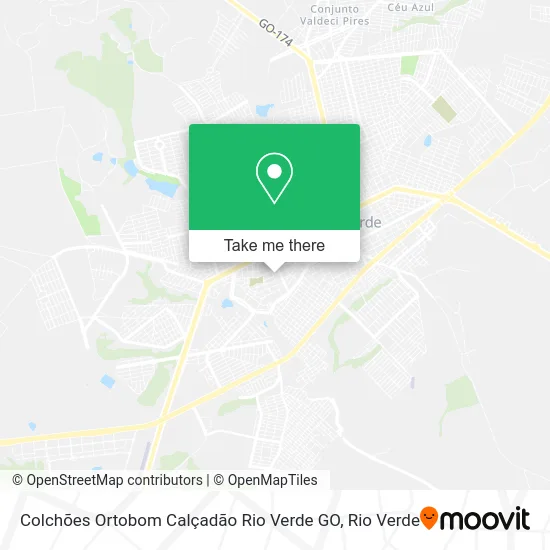 Colchões Ortobom Calçadão Rio Verde GO map