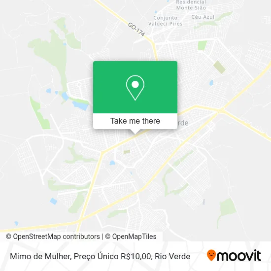 Mimo de Mulher, Preço Único R$10,00 map