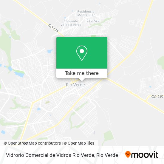 Mapa Vidrorio Comercial de Vidros Rio Verde