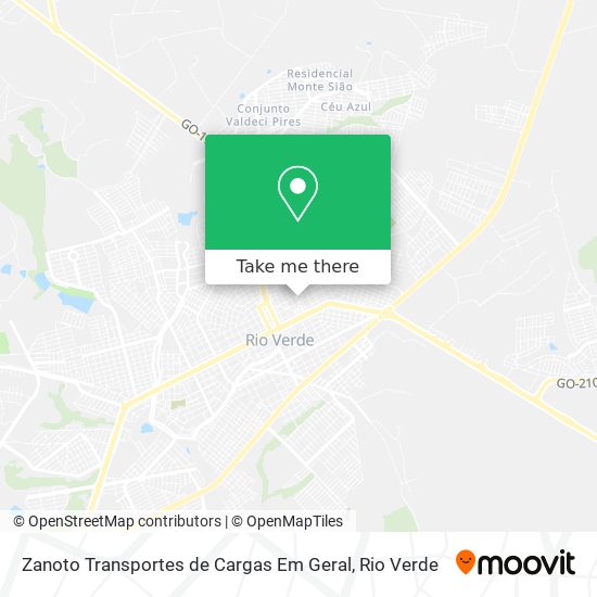 Zanoto Transportes de Cargas Em Geral map