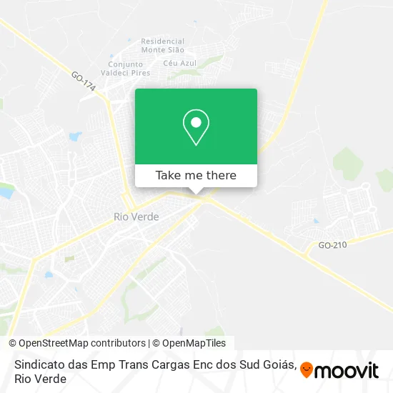 Sindicato das Emp Trans Cargas Enc dos Sud Goiás map