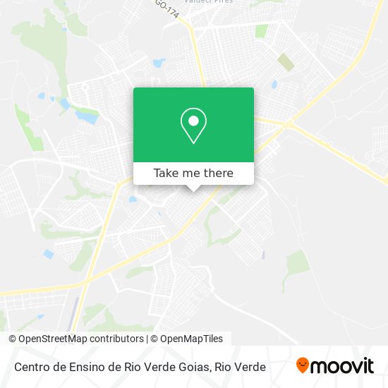 Centro de Ensino de Rio Verde Goias map