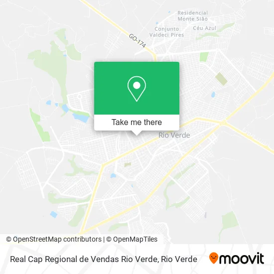 Real Cap Regional de Vendas Rio Verde map
