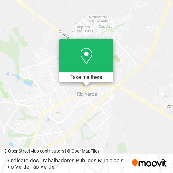 Mapa Sindicato dos Trabalhadores Públicos Municipais Rio Verde