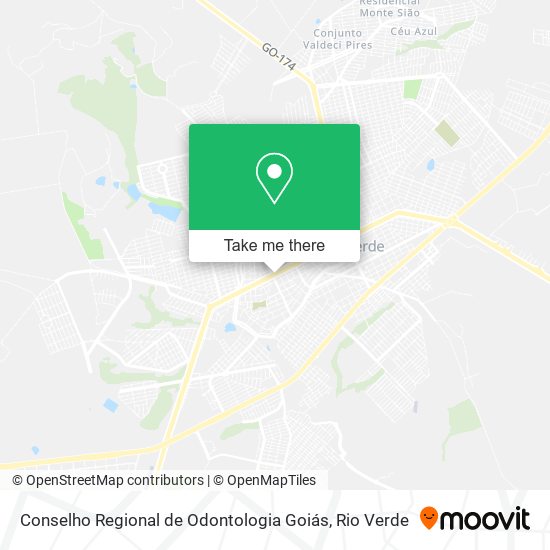 Conselho Regional de Odontologia Goiás map