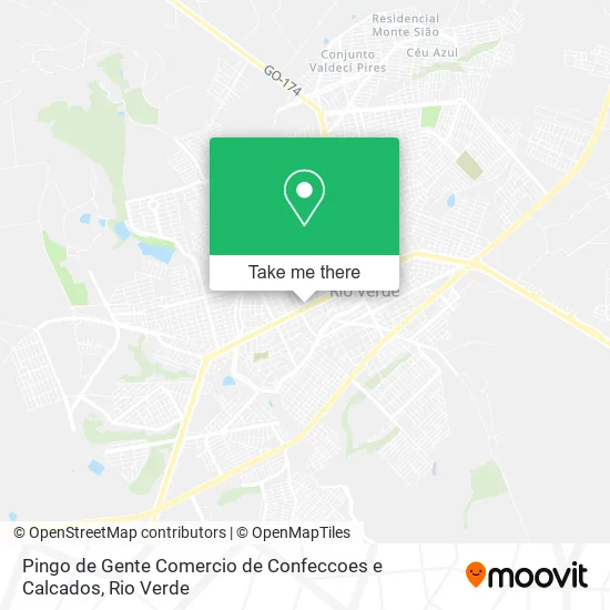 Pingo de Gente Comercio de Confeccoes e Calcados map