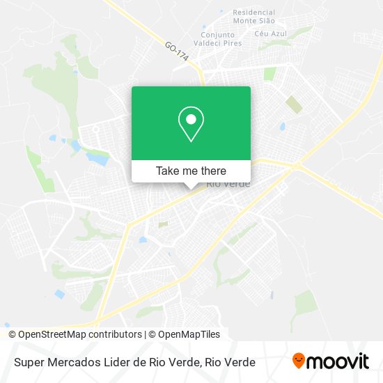 Super Mercados Lider de Rio Verde map