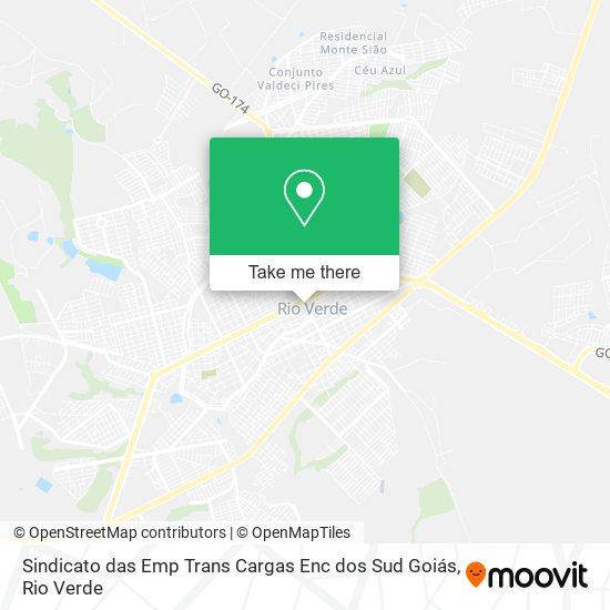 Sindicato das Emp Trans Cargas Enc dos Sud Goiás map