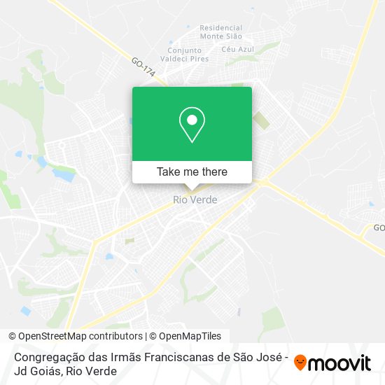 Mapa Congregação das Irmãs Franciscanas de São José - Jd Goiás