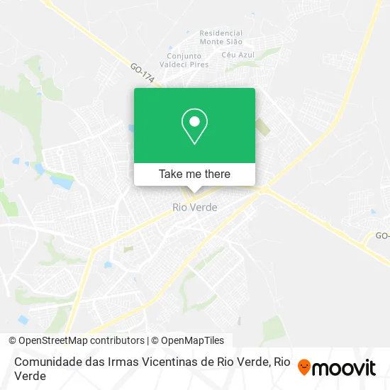 Comunidade das Irmas Vicentinas de Rio Verde map