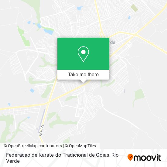 Mapa Federacao de Karate-do Tradicional de Goias