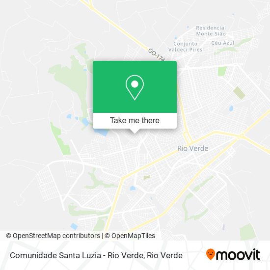 Comunidade Santa Luzia - Rio Verde map